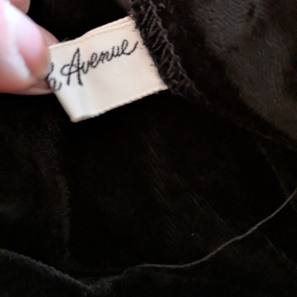 Vintage Saks Fifth Avenue black velvet ultra wide leg palazzo pants - size 12 - Picture 5 of 5